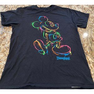 Hanes Disneyland Resort Colorful Mickey Mouse T Shirt Size Med